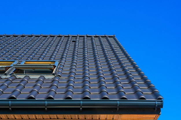 Building with black roof
