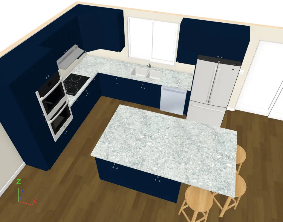 Kitchen remodeling design rendering