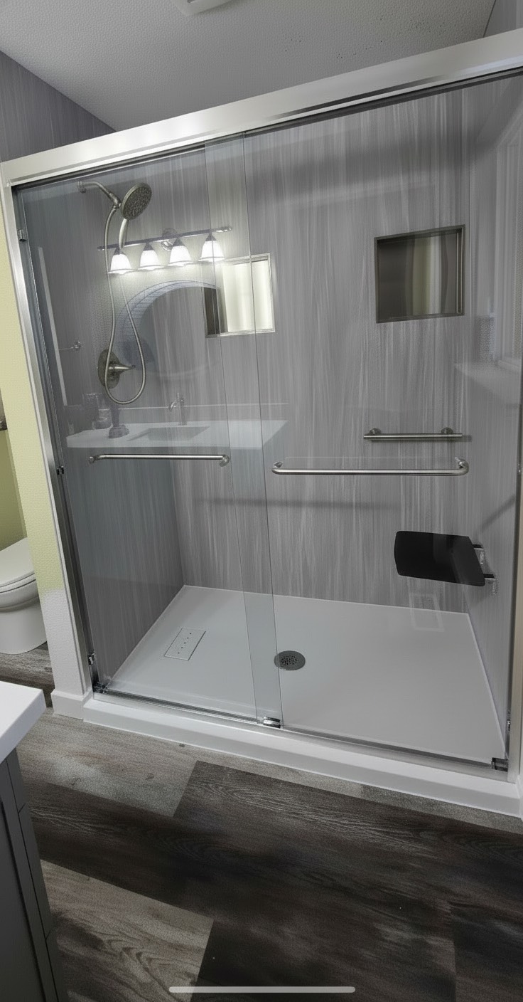 Walk-in shower remodel