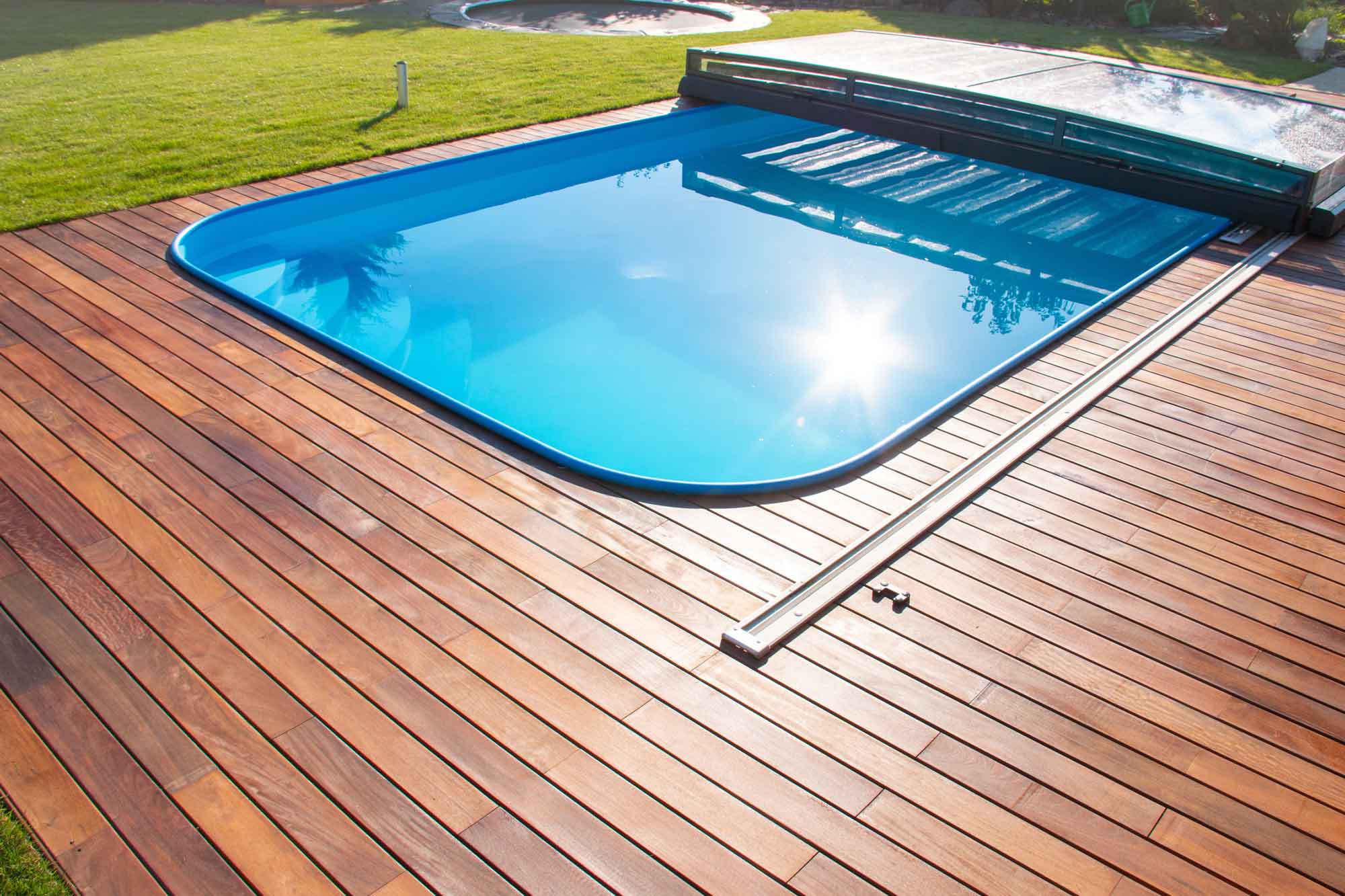 Pool deck installation in Woodinville, Washington