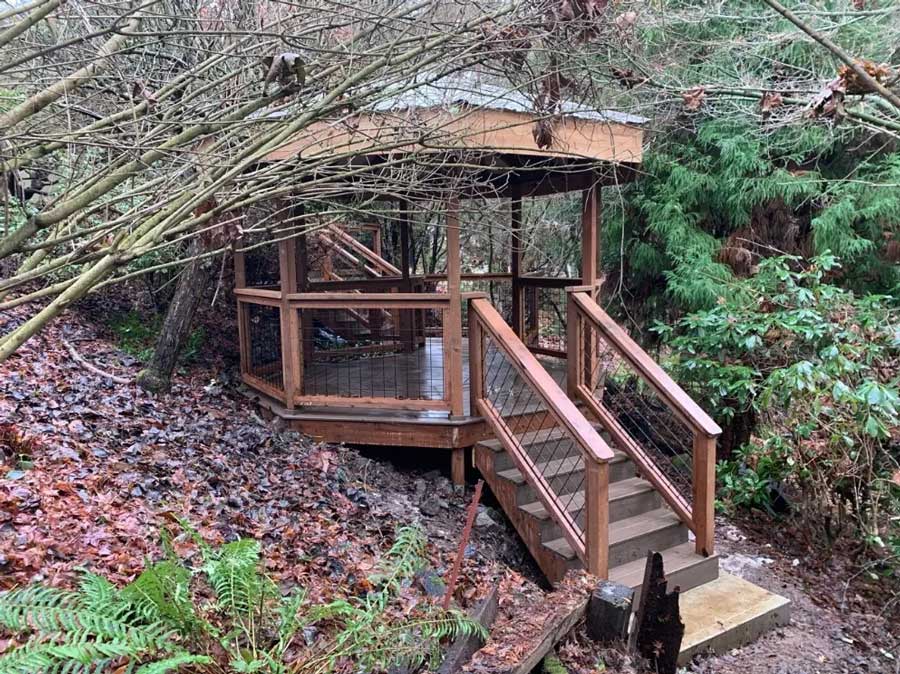 Deck stairs and railing detail